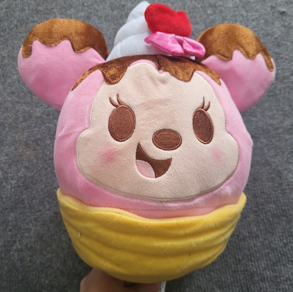 Disney Pink and Brown Ice Cream Plush Munchling